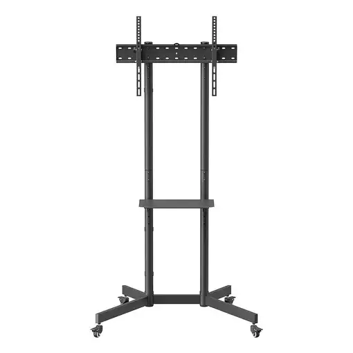 AISENS Soporte De Suelo Eco Con Rueda, Bandeja Para DVD Para Monitor/TV 45kg De 37