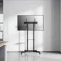 AISENS Soporte De Suelo Eco Con Rueda, Bandeja Para DVD Para Monitor/TV 45kg De 37