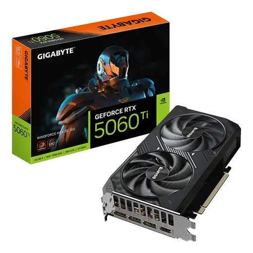 GIGABYTE GeForce RTX 5060 Ti WINDFORCE MAX OC 16G Tarjeta Gráfica – 16 GB GDDR7