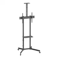 AISENS Soporte De Suelo Eco Con Rueda, Bandeja Para DVD Y Soporte De Cámara Para M