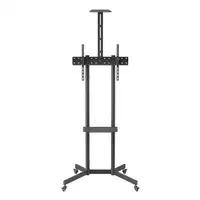 AISENS Soporte De Suelo Eco Con Rueda, Bandeja Para DVD Y Soporte De Cámara Para M