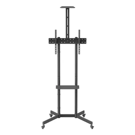 AISENS Soporte De Suelo Eco Con Rueda, Bandeja Para DVD Y Soporte De Cámara Para M