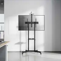 AISENS Soporte De Suelo Eco Con Rueda, Bandeja Para DVD Y Soporte De Cámara Para M