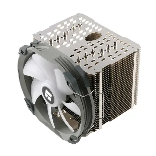 Thermalright HR-02 Plus Procesador Disipador térmico/Radiador 14 cm Plata, Blanco