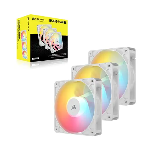Corsair RS120-R ARGB Carcasa del ordenador Ventilador 12 cm Blanco 3 pieza(s)
