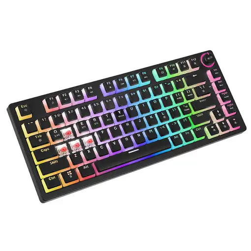 Savio SAVGK-PHENIX RED PUDDING teclado Juego USB + RF Wireless + Bluetooth QWERTY