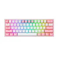 REDRAGON K616 Fizz Pro white/pink teclado USB + RF Wireless + Bluetooth Rosa