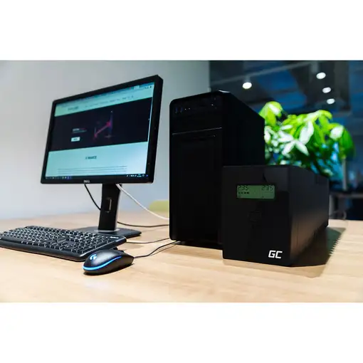 Green Cell UPS01LCD sistema de alimentación ininterrumpida (UPS)