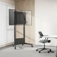 AISENS Soporte PRO de suelo contrapeso con ruedas para TV 60-90Kg de 60-100, Negro