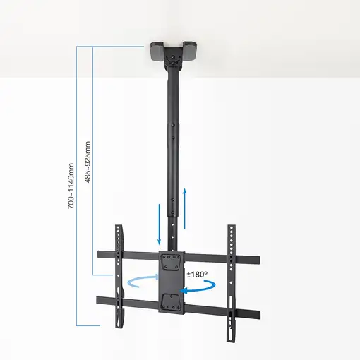 TooQ Soporte de Techo para Pantallas 43\-86\, Negro
