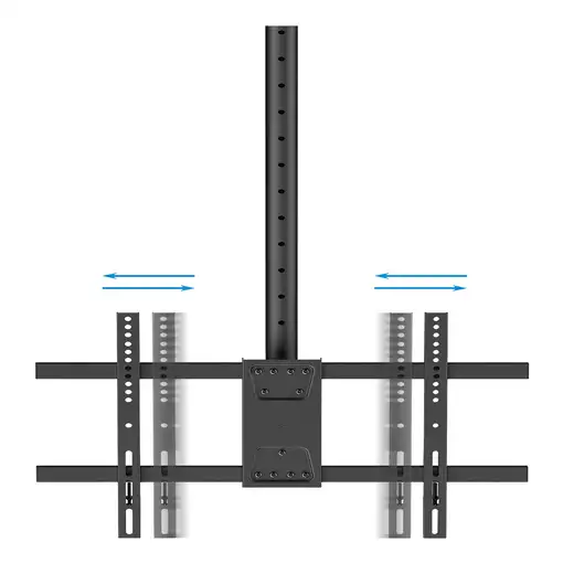 TooQ Soporte de Techo para 2 Pantallas 43"-86", Negro