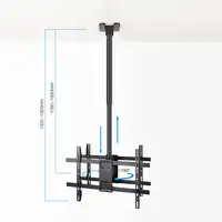 TooQ Soporte de Techo para 2 Pantallas 43"-86", Negro