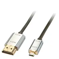 Lindy 41678 cable HDMI 3 m HDMI tipo A (Estándar) HDMI tipo D (Micro) Negro, Cromo