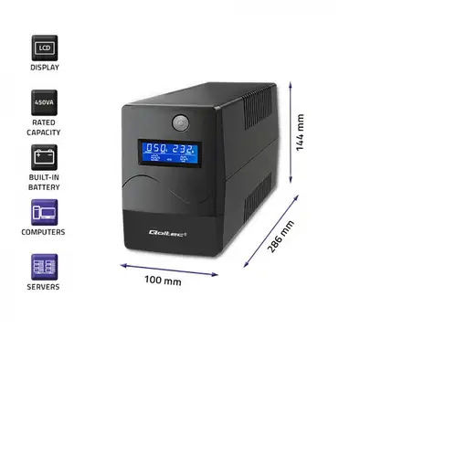 Qoltec Monolith sistema de alimentación ininterrumpida (UPS)