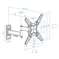 TooQ Soporte de Pared para Pantallas 13\-43\, Negro