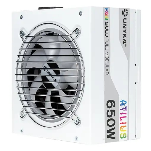 UNYKAch ATX Atilus RGB White 650W unidad de fuente de alimentación 20+4 pin ATX