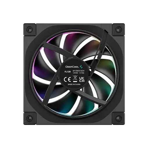 DeepCool FL12R Carcasa del ordenador Ventilador 12 cm Negro 1 pieza(s)