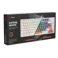 Savio ASTRAL WHITE JADE 3 COLOURS teclado Juego USB QWERTY Internacional de EE.UU.