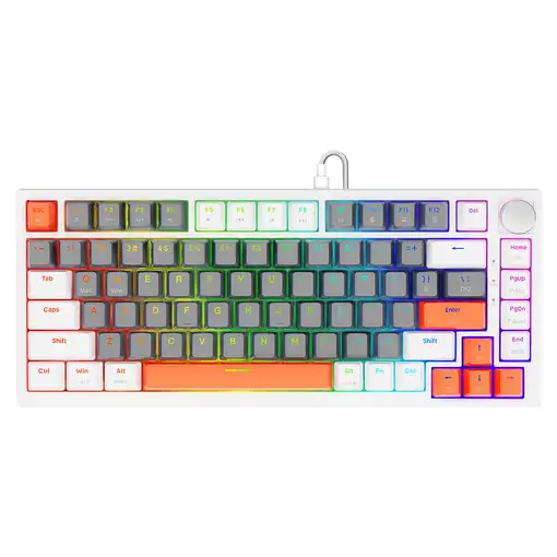 Savio ASTRAL WHITE JADE 3 COLOURS teclado Juego USB QWERTY Internacional de EE.UU.
