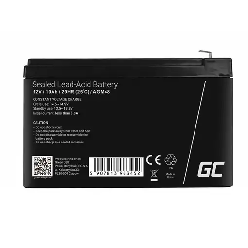 Green Cell AGM48 batería para sistema ups Sealed Lead Acid (VRLA) 12 V 10 Ah