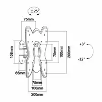 AISENS WT42TS-005 soporte para TV 106,7 cm (42\) Negro
