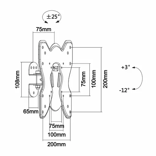 AISENS WT42TS-005 soporte para TV 106,7 cm (42\) Negro