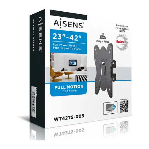 AISENS WT42TS-005 soporte para TV 106,7 cm (42\) Negro