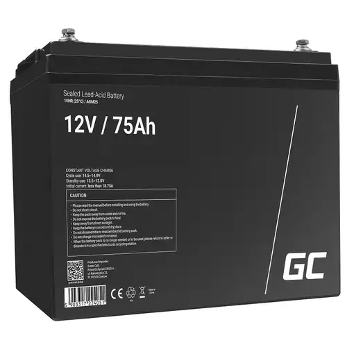 Green Cell AGM25 batería para sistema ups Sealed Lead Acid (VRLA) 12 V 75 Ah