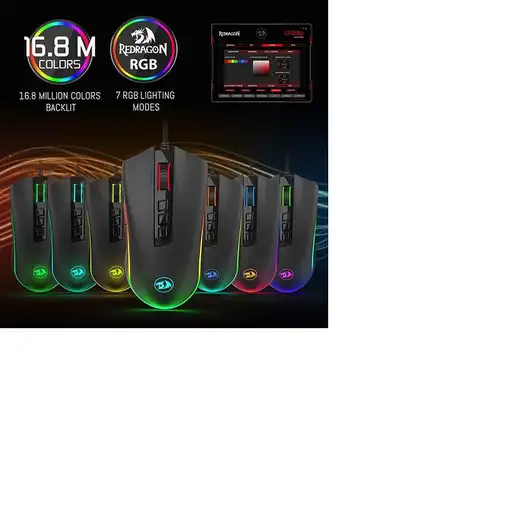 REDRAGON M711 COBRA CHROMA, Mouse optico