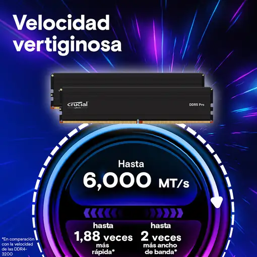 Crucial Pro CP2K64G56C46U5 módulo de memoria 128 GB 2 x 64 GB DDR5 288-pin DIMM