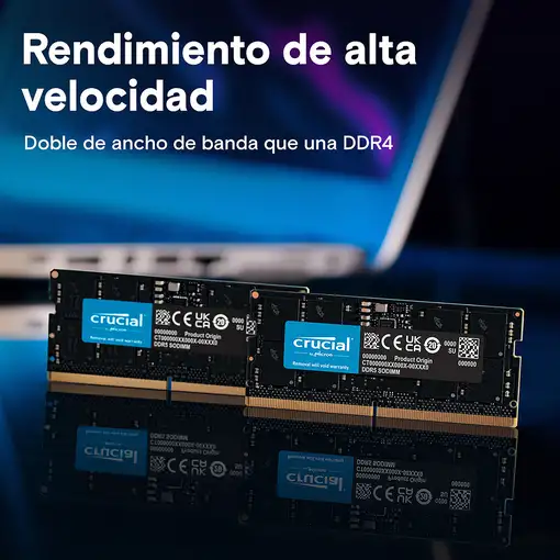 Crucial CT2K64G56C46S5 módulo de memoria 128 GB 2 x 64 GB DDR5 262-pin SO-DIMM