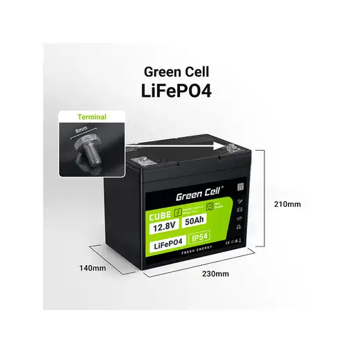 Green Cell LFPGC12V50AH batería para sistema ups Fosfato de hierro-litio (LiFePo4)