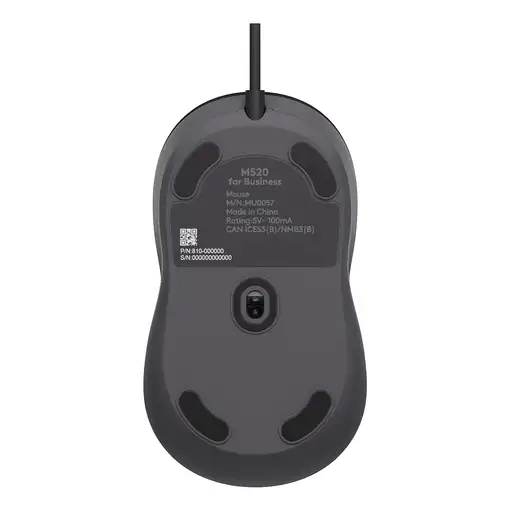 Logitech Signature Wired M520 for Business ratón Oficina Ambidextro USB Tipo C