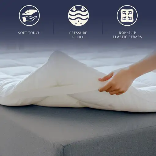 The White Stone Topper 90x200 cm con relleno de guata de 1000 g/m²