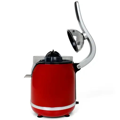 JATA JEEX1059 exprimidor Exprimidor eléctrico con brazo 160 W Rojo, Acero inoxidab