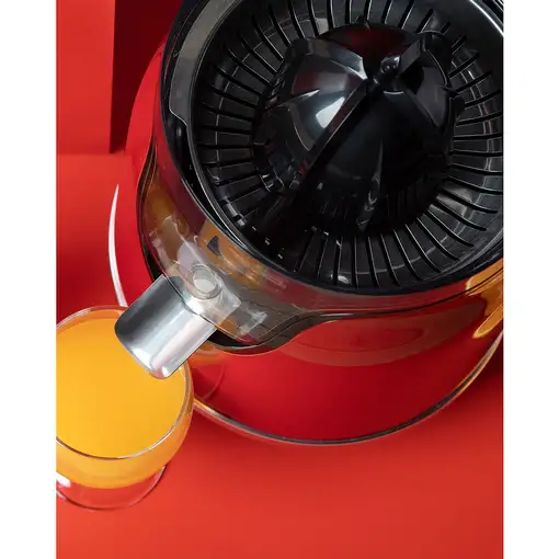 JATA JEEX1059 exprimidor Exprimidor eléctrico con brazo 160 W Rojo, Acero inoxidab