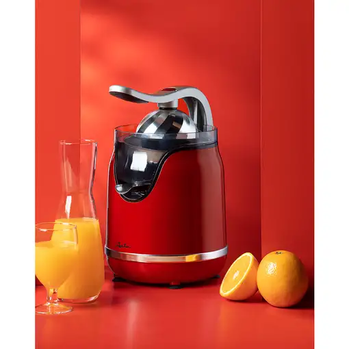 JATA JEEX1059 exprimidor Exprimidor eléctrico con brazo 160 W Rojo, Acero inoxidab