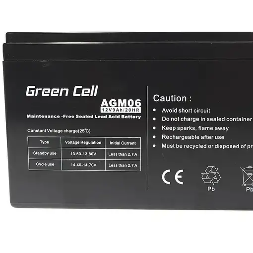 Green Cell AGM06 batería para sistema ups Sealed Lead Acid (VRLA) 12 V 9 Ah