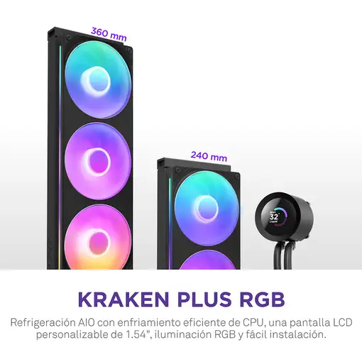 NZXT Kraken Plus 360 RGB Procesador Sistema de refrigeración líquida