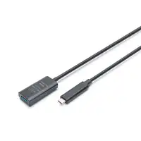Digitus Cable de extensión USB 3.2 Gen2 10G activo, USB-C - USB-A, 5 m