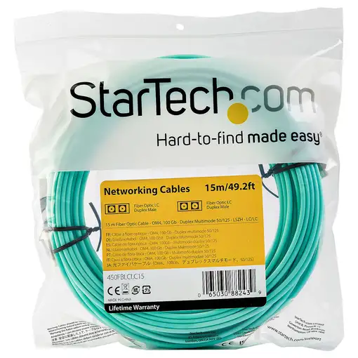 StarTech.com Cable de 1m de Fibra Óptica Multimodo LC/UPC a LC/UPC OM4 - 50/125µm