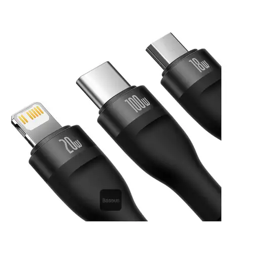 Baseus CASS030101 cable USB 1,2 m USB A/USB C USB C/Micro-USB B/Lightning Negro