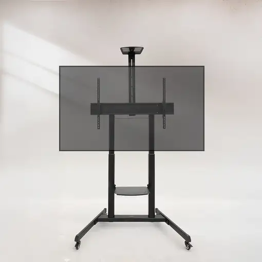 TooQ “AQUILES” Soporte de Suelo con Ruedas con Regulación de Altura para Pantallas