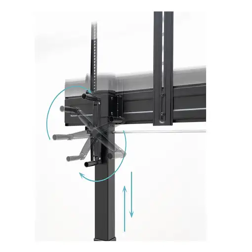 TooQ “AQUILES” Soporte de Suelo con Ruedas con Regulación de Altura para Pantallas