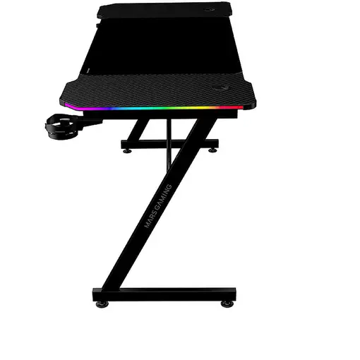 Mars Gaming MGD-X140RGB, Mesa Gaming Ergonómica, Iluminación ARGB con Mando, Fibra