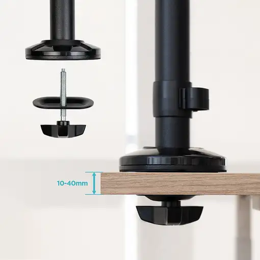 TooQ Soporte de Mesa para TPV/Impresora/Pantallas 17”-32”/Terminal/Lector/Teclado