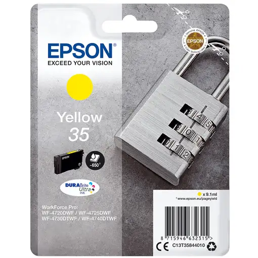 Epson Padlock Singlepack Yellow 35 DURABrite Ultra Ink