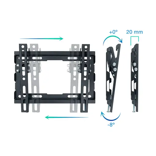 TooQ LP1044T-B soporte para TV 109,2 cm (43\) Negro