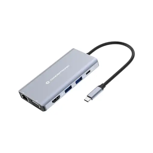 Conceptronic DONN20G base para portátil y replicador de puertos Alámbrico USB 3.2
