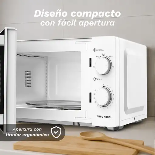 Microondas sin grill blanco, 20L, 700 W, MW-20EASY GRUNKEL
